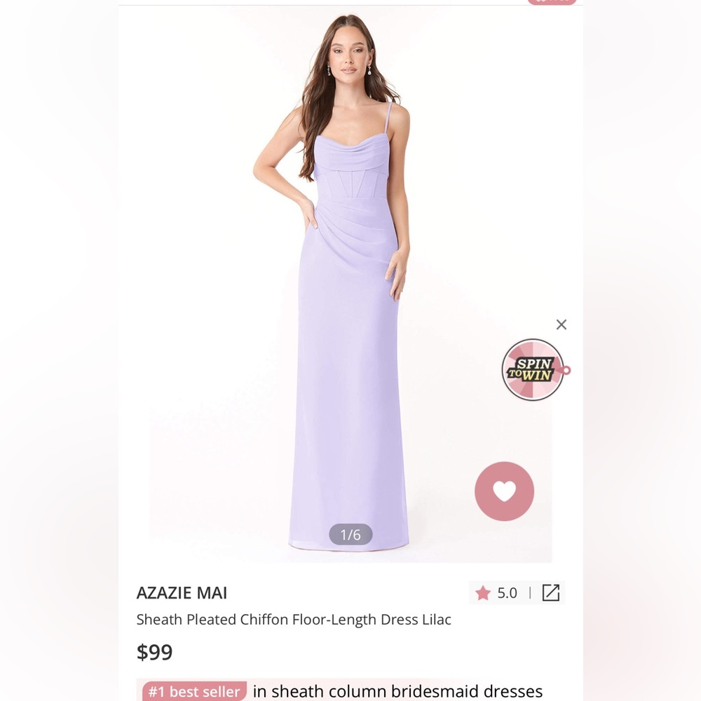 Azazie Mai Lilac Bridesmaid Dress